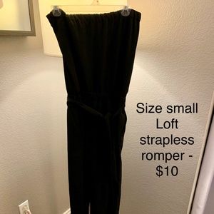 Strapless Black Romper